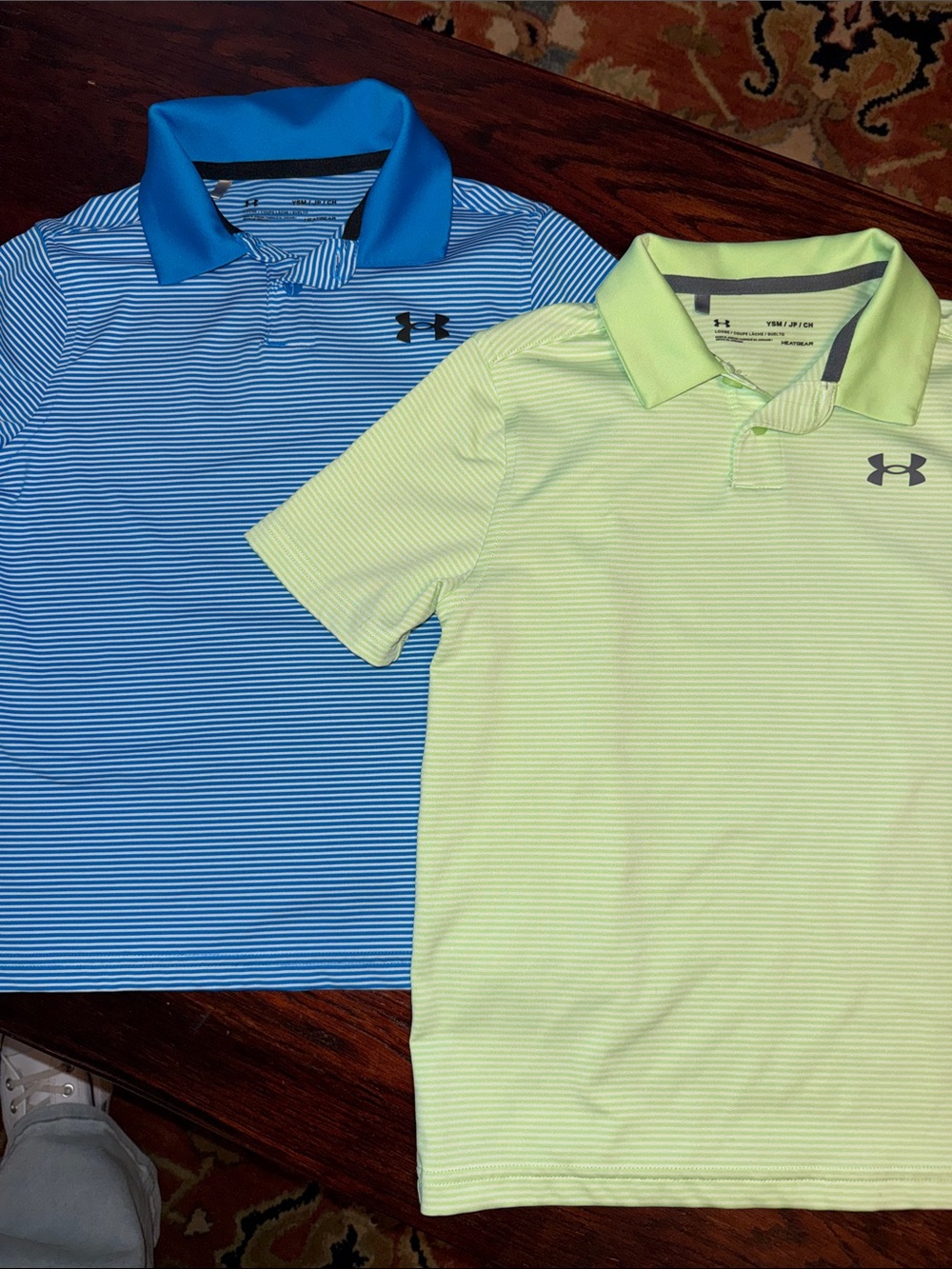Under Armour Striped Polo Set in Blue and Lime